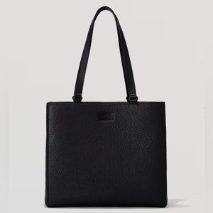 Dagne Dover Allyn Leather Tote (Black)